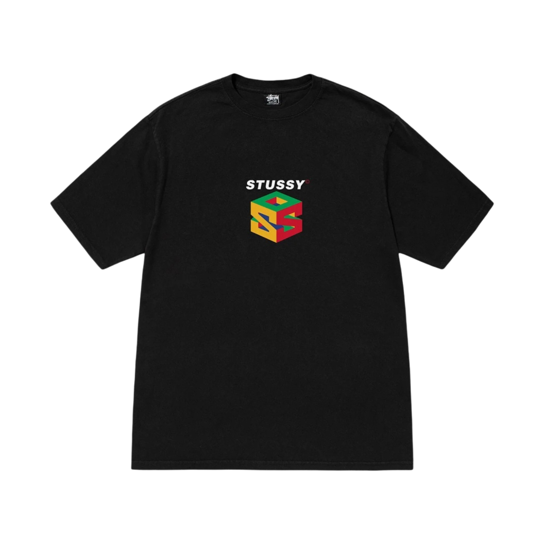 스투시 S64 피그먼트 다이드 티셔츠 블랙