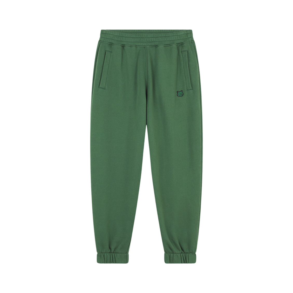 LM01115KM0307-P399 Maison Kitsune Bold Fox Head Patch Comfort Jog Pants Bottle Green