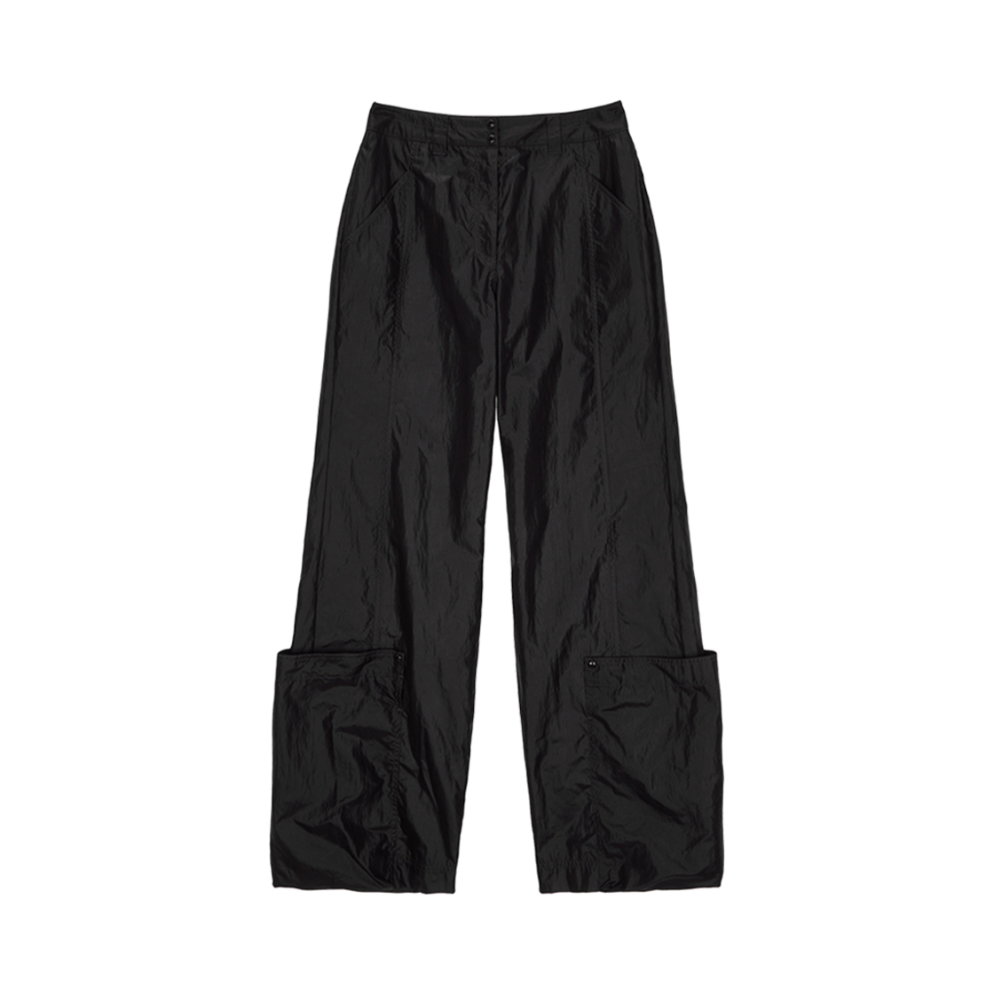 (W) 마뗑킴 루즈 포켓 나일론 팬츠 블랙((W) Matin Kim Loose Pocket Nylon Pants Black) - 2