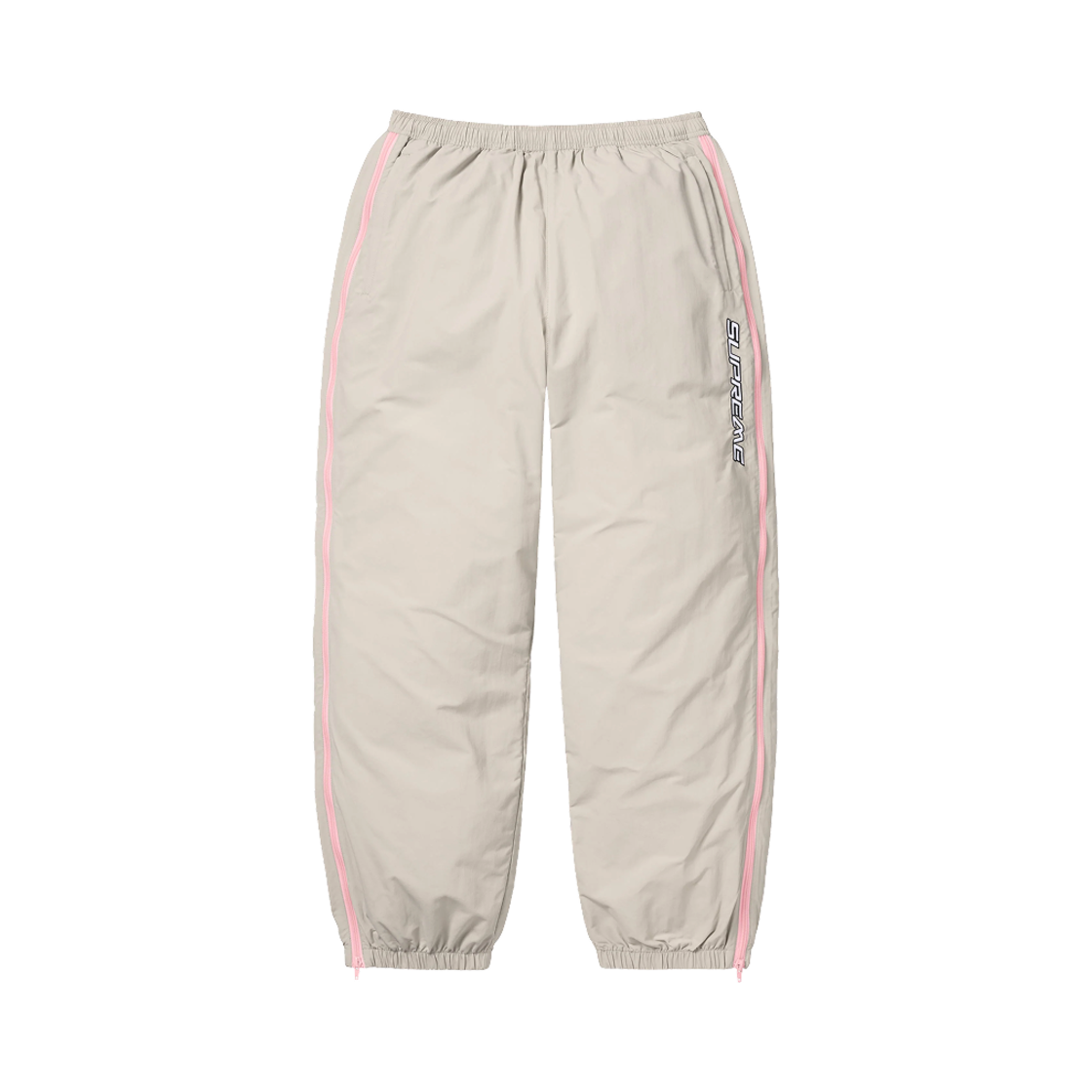 - Supreme Contrast Zip Warm Up Pant Tan - 25SS