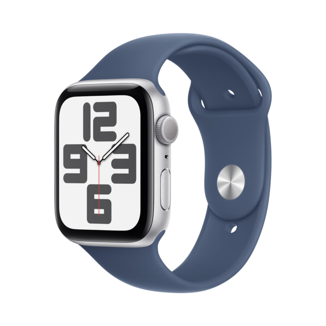 애플 워치 SE 2세대 44mm GPS 실버 알루미늄 케이스 스포츠 밴드 M/L 데님 (국내 정식 발매 제품)(Apple Watch SE 2nd 44mm GPS Silver Aluminium Case with Sport Band M/L Denim (Korean Ver.))