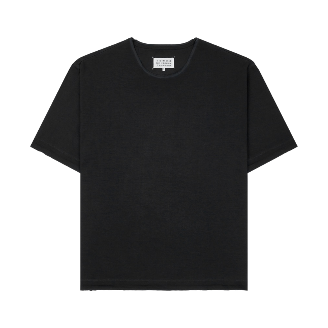 메종 마르지엘라 웨더드 티셔츠 블랙