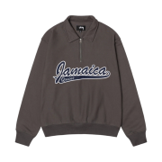 Stussy x Denim Tears Half Zip Fleece Charcoal