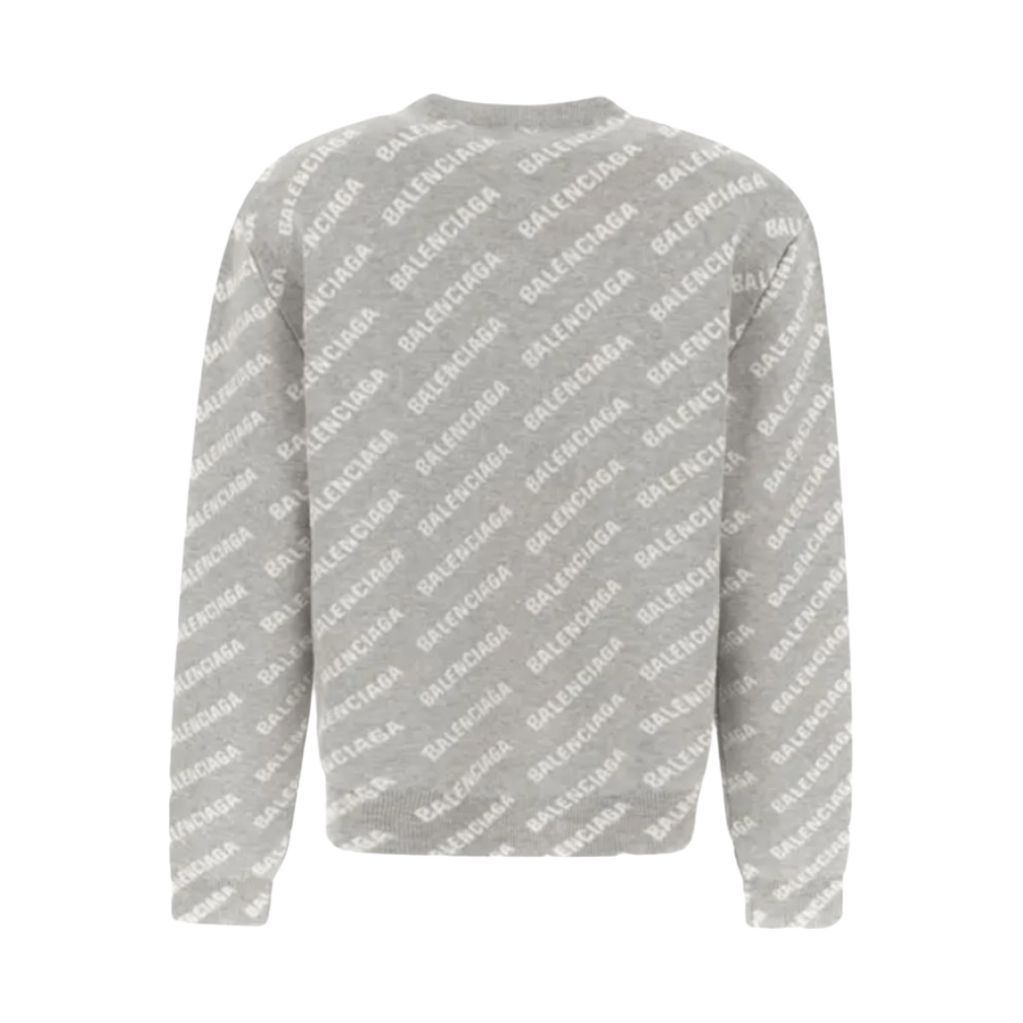 (W) 발렌시아가 미니 올오버 로고 스웨터 다크 그레이((W) Balenciaga Mini Allover Logo Sweater Dark Grey) - 2