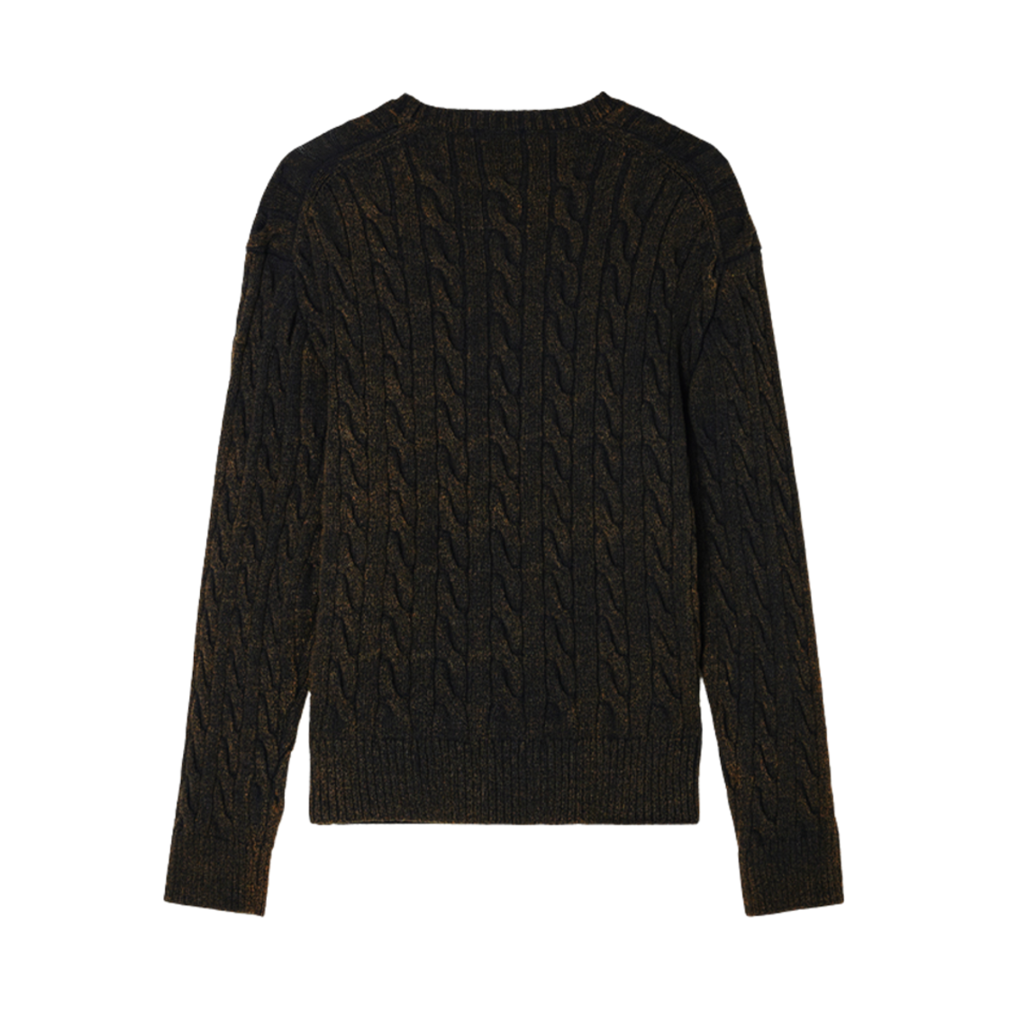아비에무아 빈티지 워시드 케이블 스웨터 블랙 브라운(Aviemuah Vintage Washed Cable Sweater Black Brown) - 2