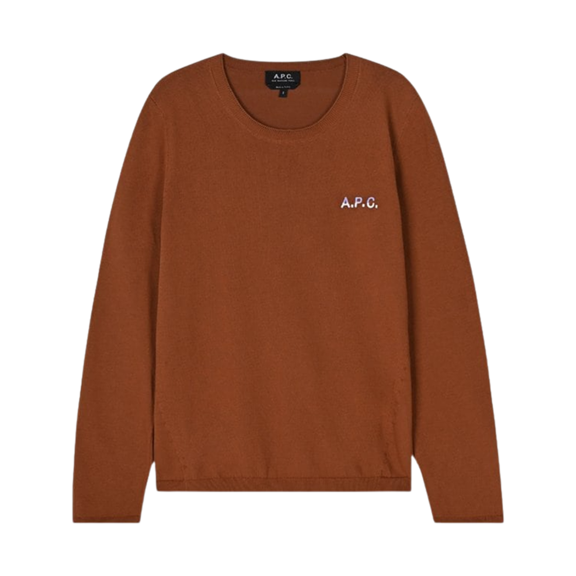 (W) 아페쎄 알반 크루넥 코튼 스웨터 브라운((W) A.P.C. Albane Crew Neck Cotton Sweater Brown) - 1