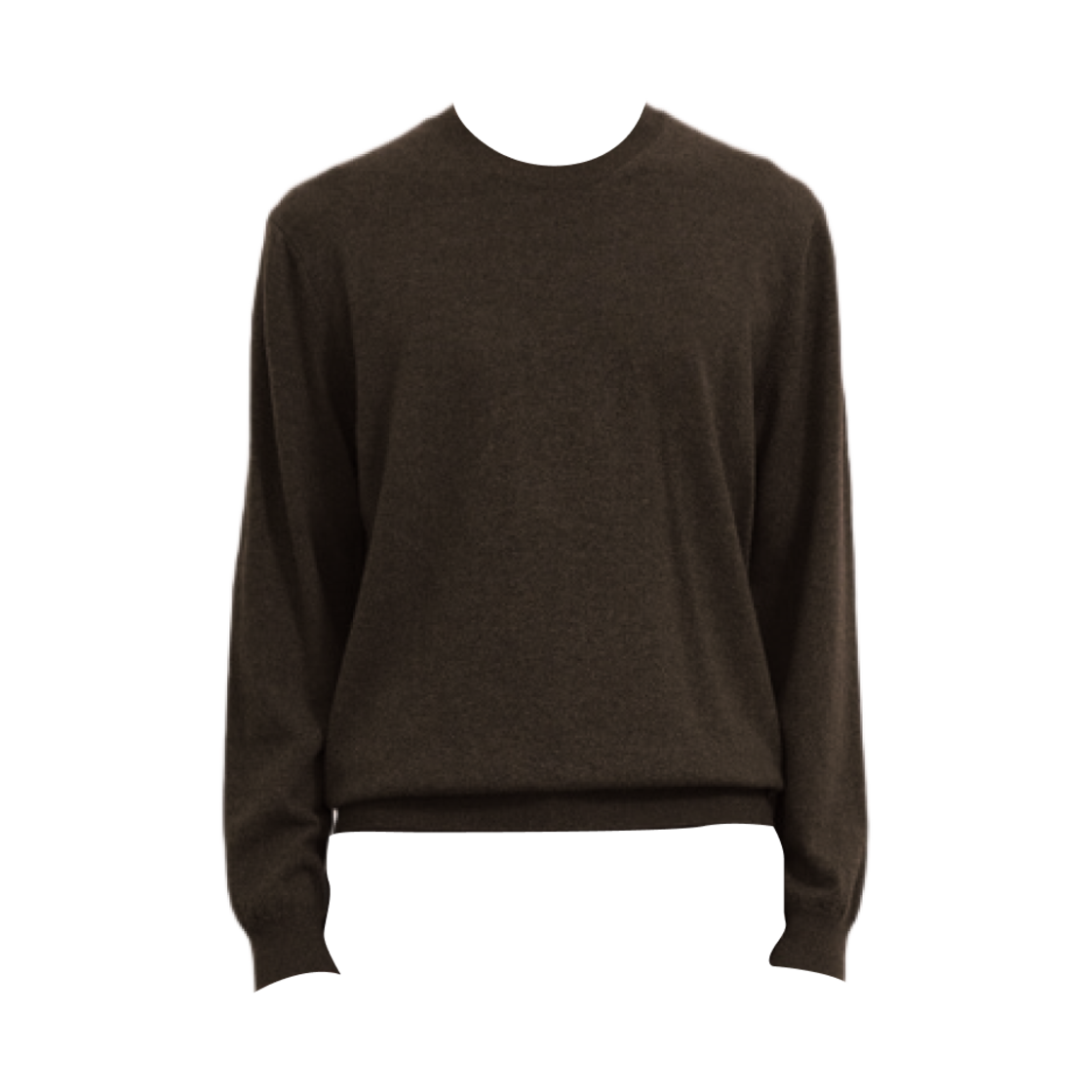 TH2E9KRN600M-DB Time Homme Cashmere Round Neck Knit Top Dark Brown