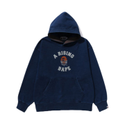 BAPE A Rising Bape Indigo Pullover Hoodie Indigo