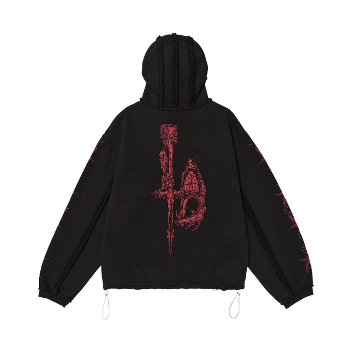 떠그 클럽 드래곤 스터드 후디 블랙(Thug Club Dragon Stud Hoodie Black) - 2