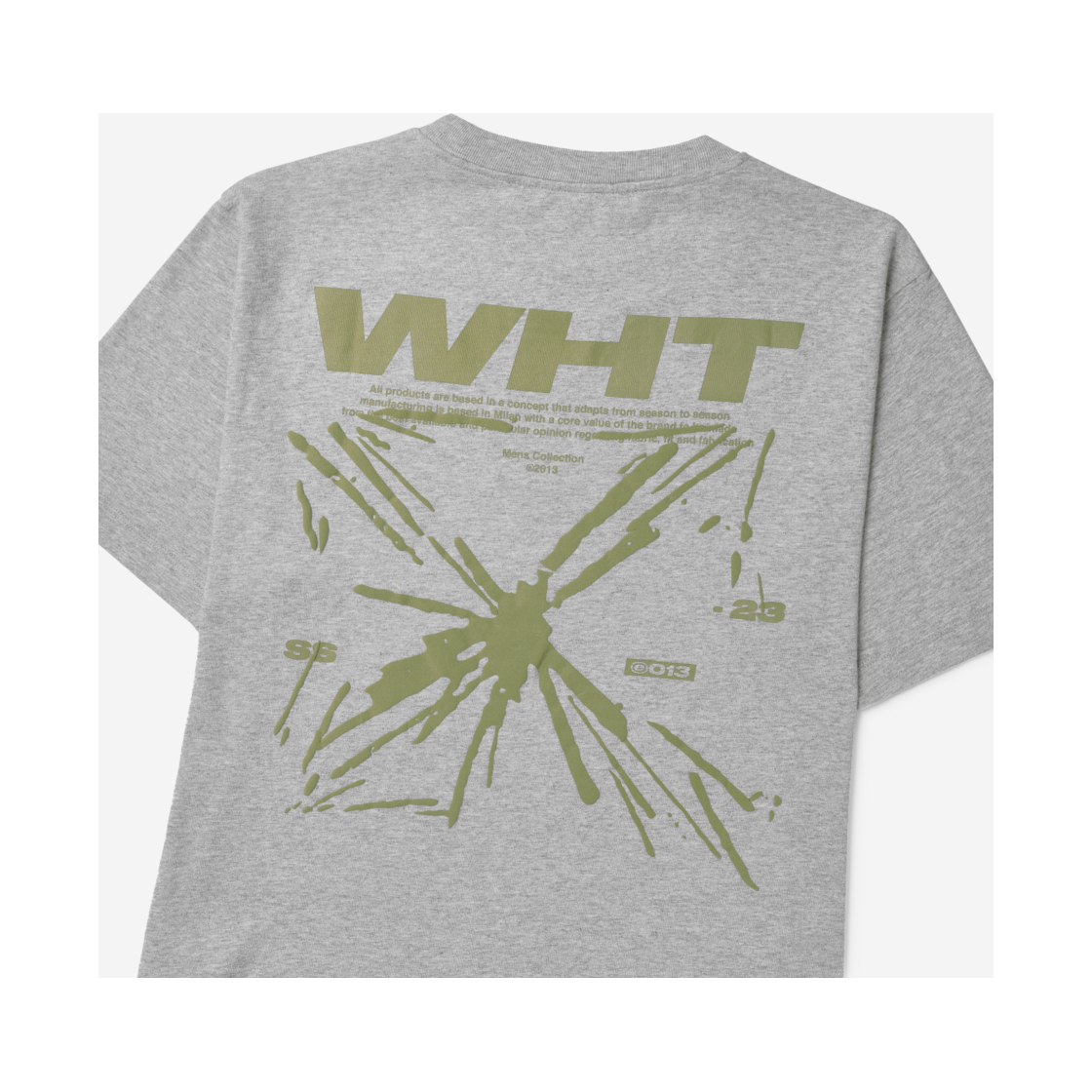 오프화이트 스플래쉬 애로우 슬림 숏슬리브 티셔츠 멜란지 그레이 베이지(Off-White Splash Arrow Slim S/S T-Shirt Melange Grey Beige) - 4