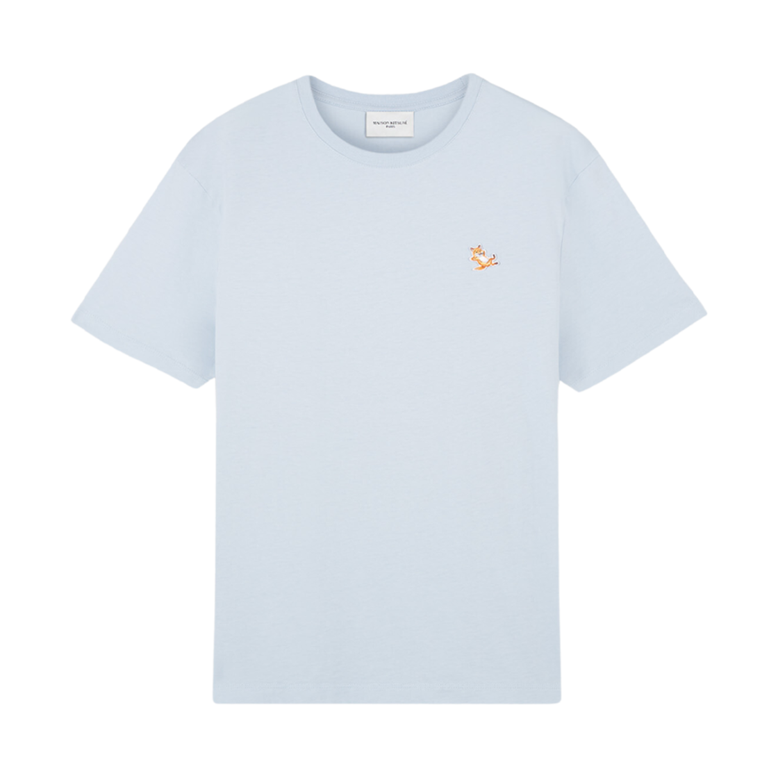 LM00110KJ0008-P422 Maison Kitsune Chillax Fox Patch Regular T-Shirt Sky Blue