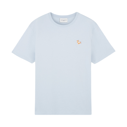 Maison Kitsune Chillax Fox Patch Regular T-Shirt Sky Blue