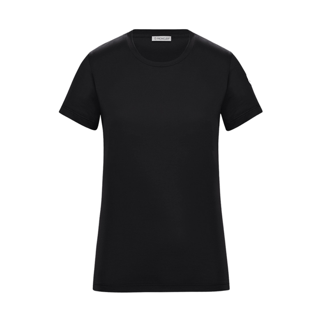 (W) 몽클레르 코튼 저지 티셔츠 블랙 - 24SS((W) Moncler Cotton Jersey T-Shirt Black - 24SS)