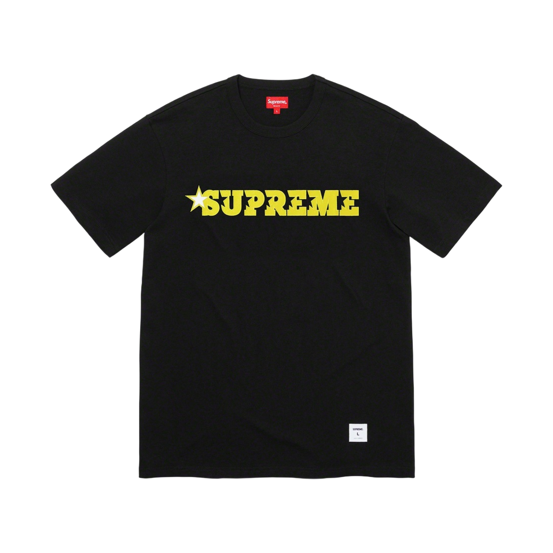 - Supreme Star Logo S/S Top Black - 20SS