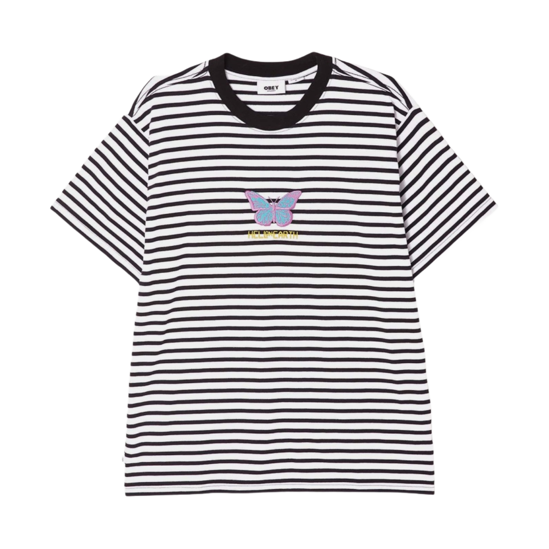 131080307 Obey Fisher Short Sleeve T-Shirt Black Multi