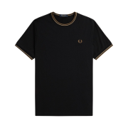 Fred Perry Twin Tipped T-Shirt Black/Warm Stone/Shaded Stone