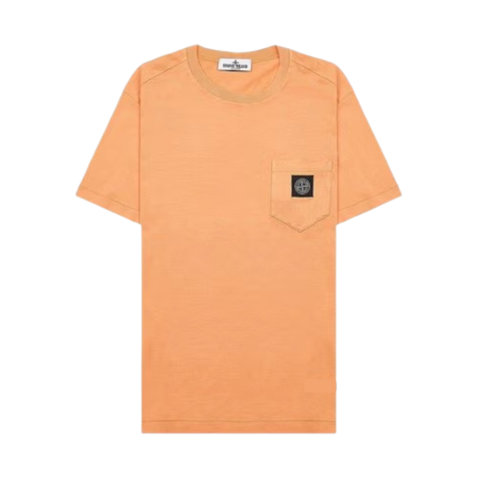 (Kids) Stone Island 20347 Short Sleeve T-Shirt Orange - 24SS