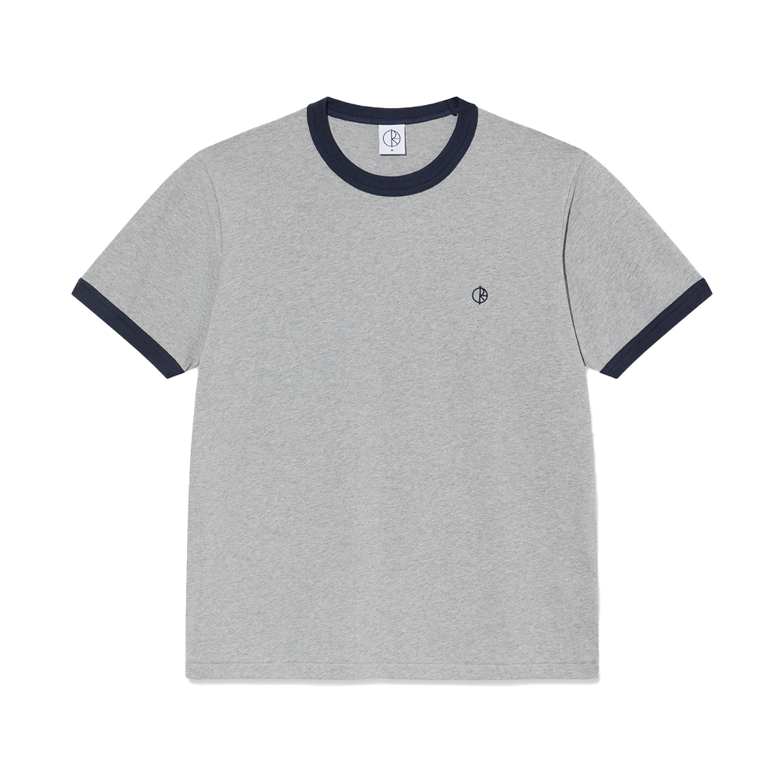 P000BIZP Polar Skate Co. Ringer Tee Heather Grey/Navy