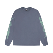 Stussy Barracuda Pigment Dyed LS T-Shirt Indigo