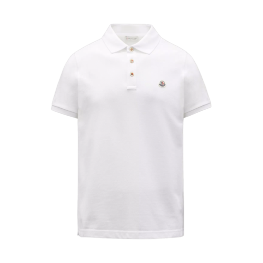 I1-091-8A00019-84556-001 Moncler Logo Polo Shirt Optical White - 23SS