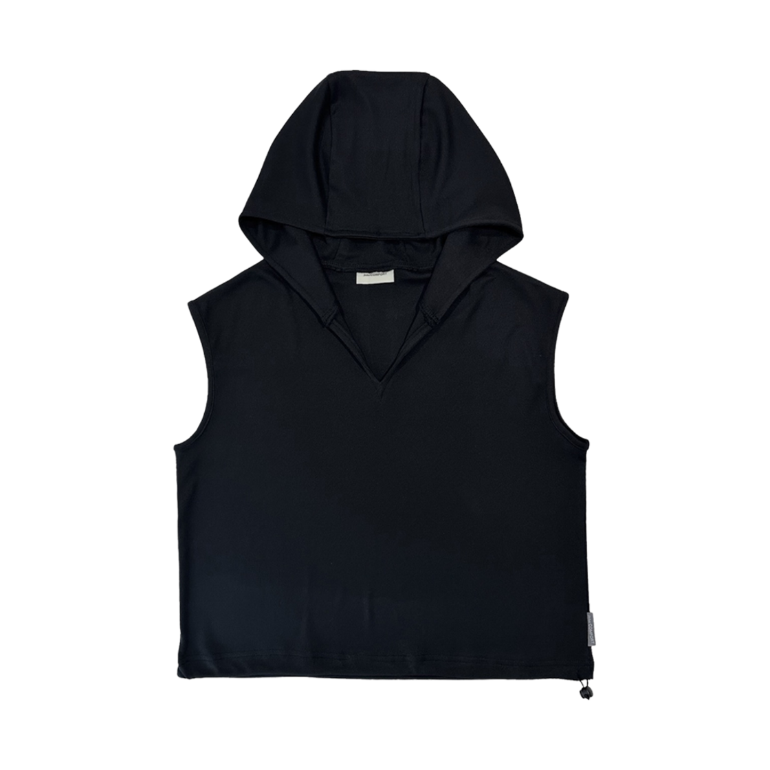 (W) 지초이 후드 슬리브리스 블랙((W) Jichoi Hooded Sleeveless Black)