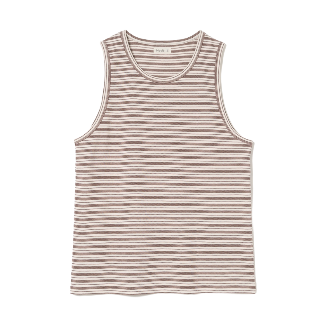 노클 제브 스트라이프 탱크탑 브라운