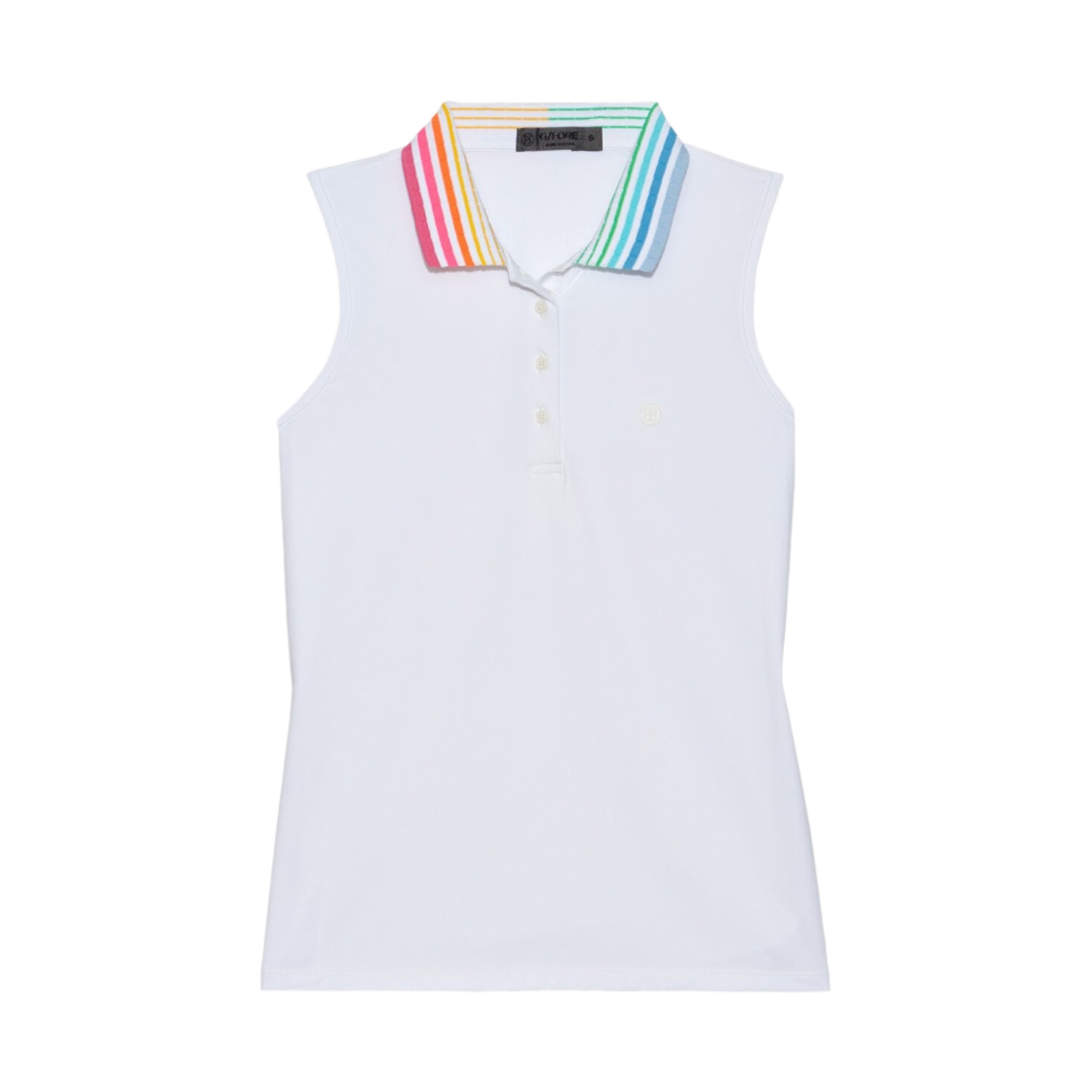 G4LS23K860B (W) G/Fore Colour Blend Silky Tech Nylon Sleeveless Polo Snow