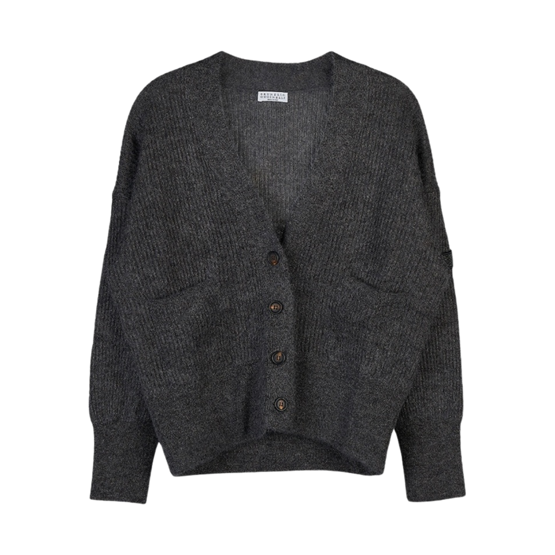 MBG143506P-C1542 (W) Brunello Cucinelli Mohair Cardigan Charcoal