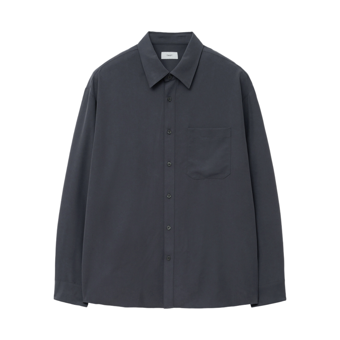 TNSH5E101CG TNGT Semi Over-fit Tencel Shirts Charcoal