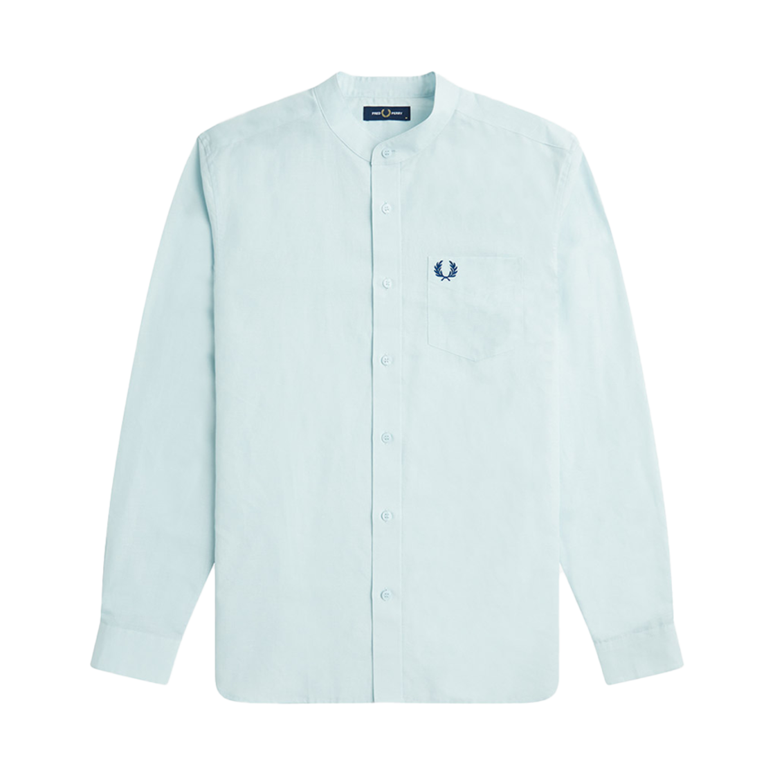 프레드페리 린넨 블렌드 그랜대드 칼라 셔츠 라이트아이스