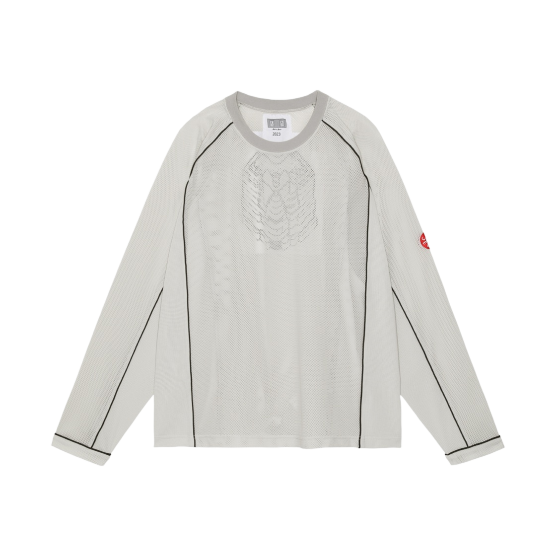 카브엠트 메쉬 래글런 컬러 롱슬리브 티셔츠 레드 - 24SS | Cav