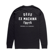 Deus Ex Machina Tokyo Harajuku Address Long Sleeve T-Shirt Black