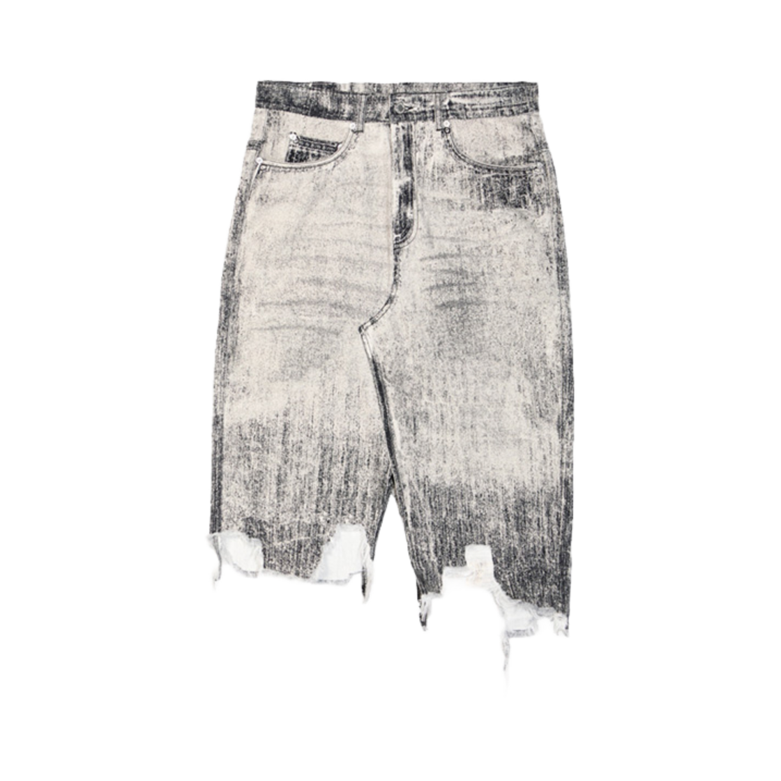 AU00032-001 CAMPER LAB Paint Denim Skirt Faded Black