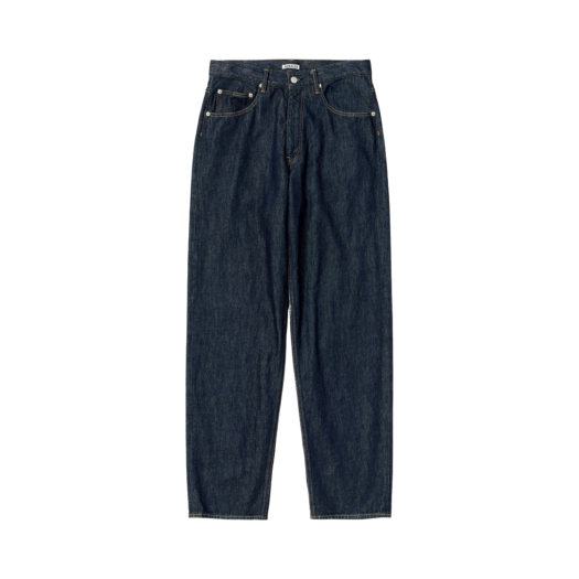 A00P03DM Auralee Hard Twist Denim Wide Pants Indigo