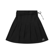 MUCENT Bemine Ribbon Pleated Skirt Black