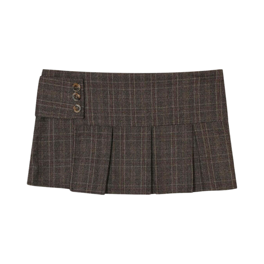 【BOHEMIAN SEOUL】CUT-POCKET WRAP SKIRT W) 보헤미안 서울 플리츠 랩 스커트 딥 브라운 | Bohemian Seoul