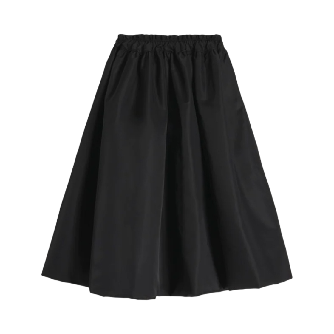 (W) 시몬 로샤 엘라스티케이티드 미디 스커트 블랙((W) Simone Rocha Elasticated Midi Skirt Black)