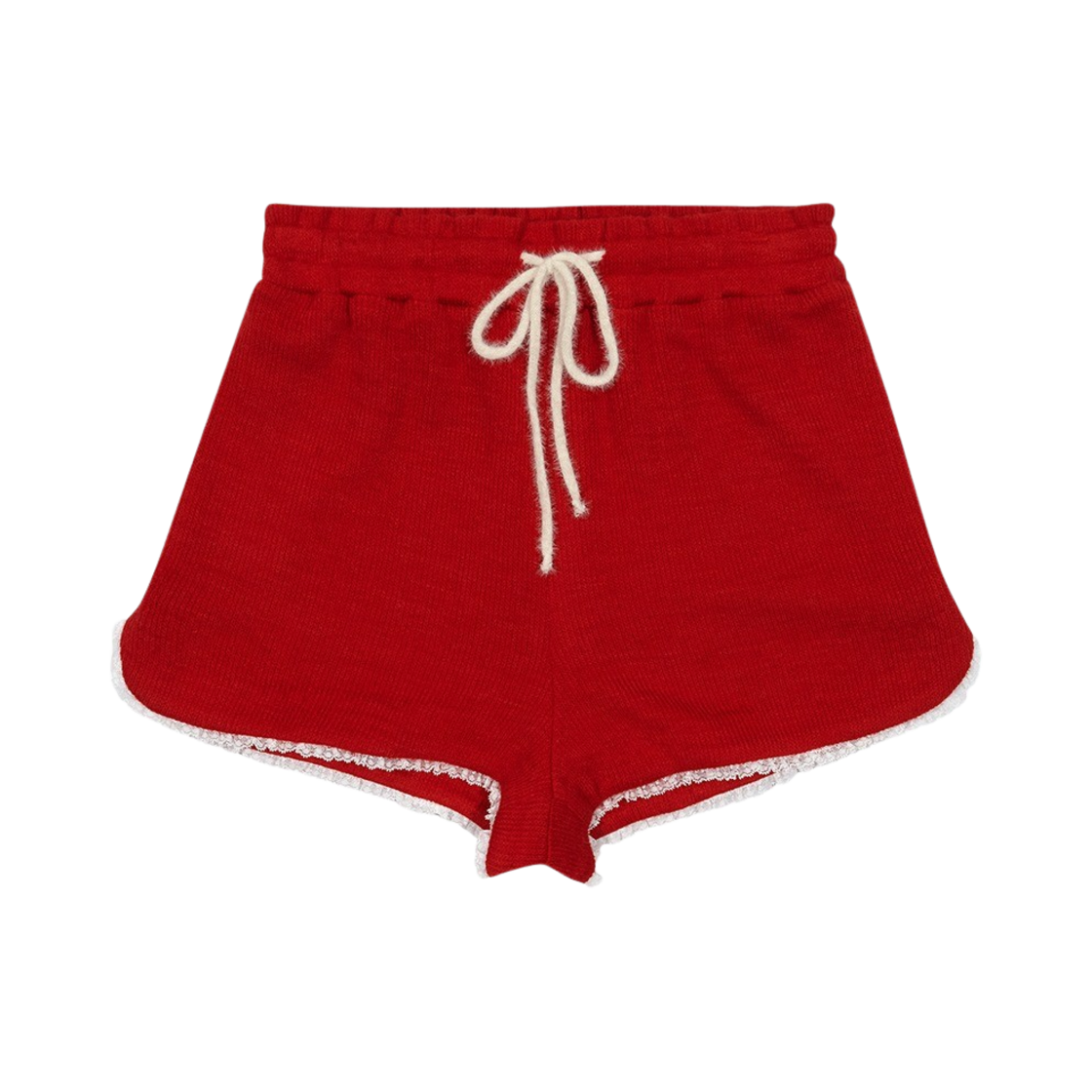 MF2479KP001MRDFR Margarin Fingers Lace Knit Shorts Red