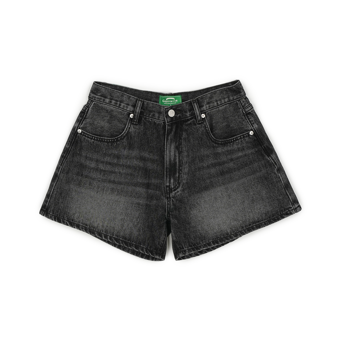 P0000BCF Greenbutter Washing Denim Shorts Black
