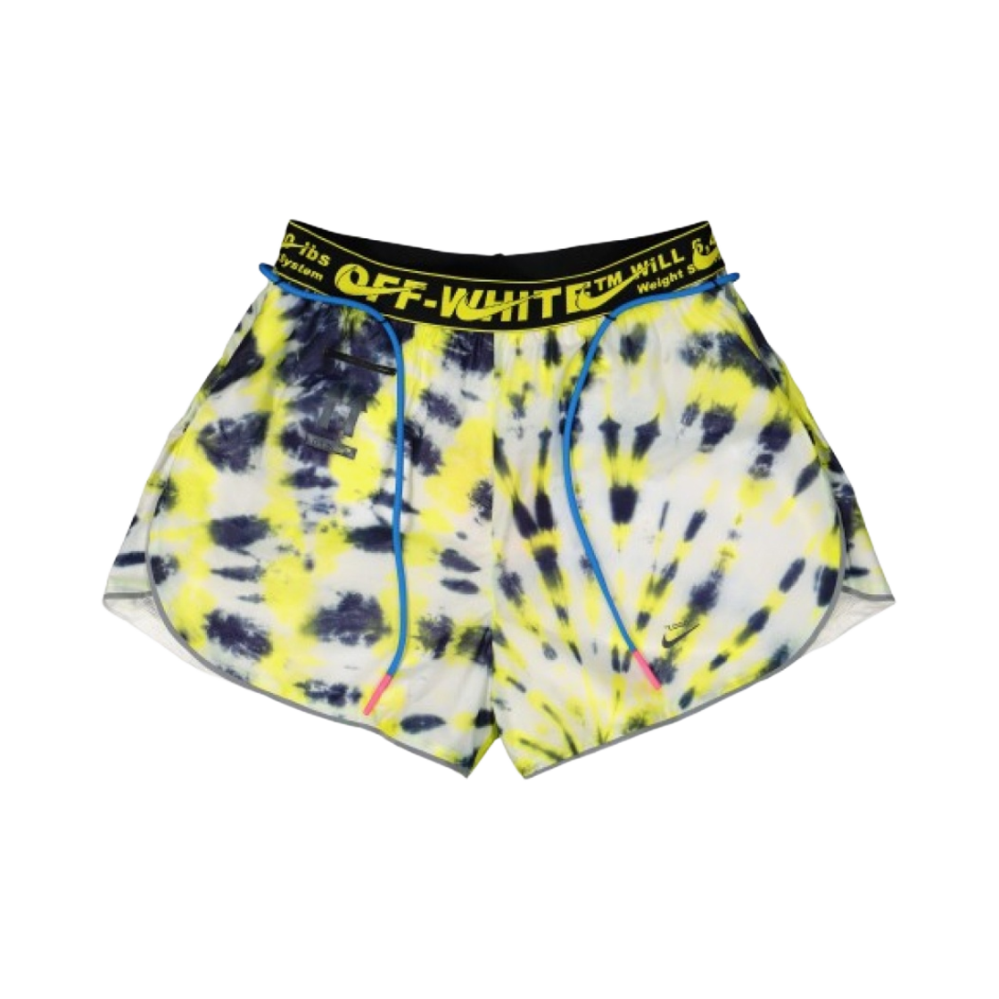 CK4809-702 (W) Nike x Off-White NRG Tie Dye Shorts Volt - 대표 이미지 #1