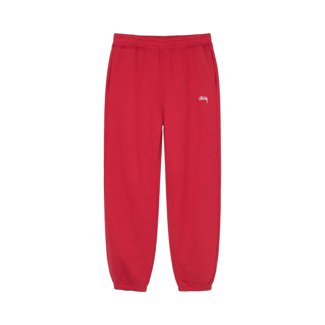 스투시 오버다이드 스무스 스탁 로고 팬츠 레드(Stussy Overdyed Smooth Stock Logo Pants Red) - 1