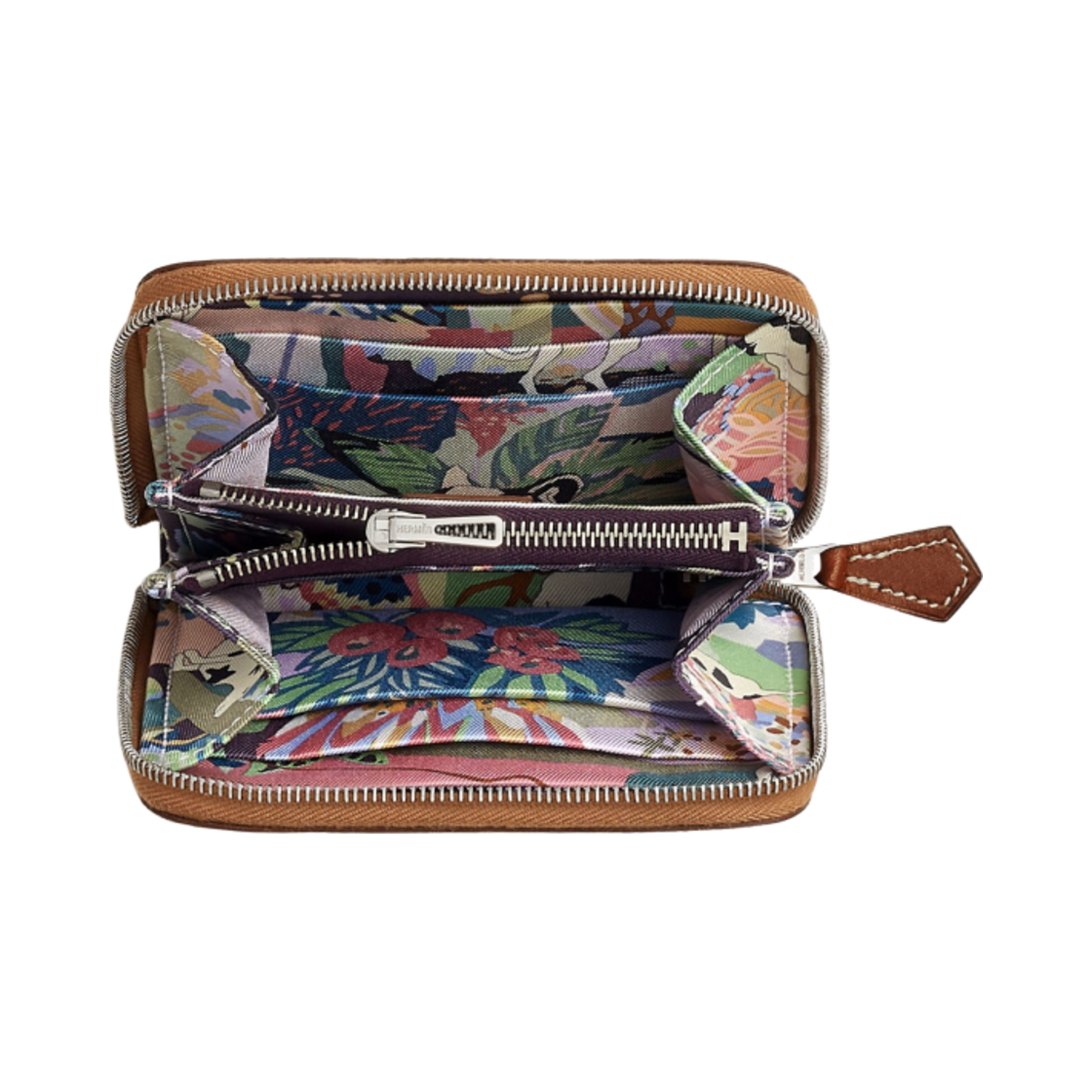 에르메스 실크인 컴팩트 지갑 앱송 바레니아 & 팔라듐 하드웨어 골드 까시스 베르 피즈(Hermes Silk'In Compact Wallet Epsom Barenia & Palladium Gold Cassis Vert Fizz) - 2