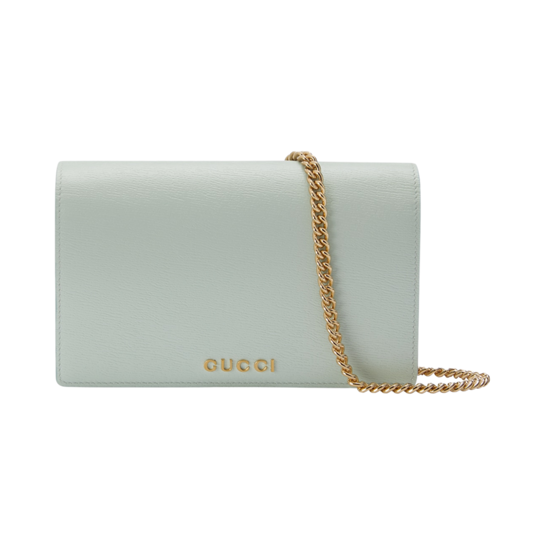 구찌 체인 지갑 구찌 스크립트 페일 그린 레더(Gucci Chain Wallet with Gucci Script Pale Green Leather) - 1