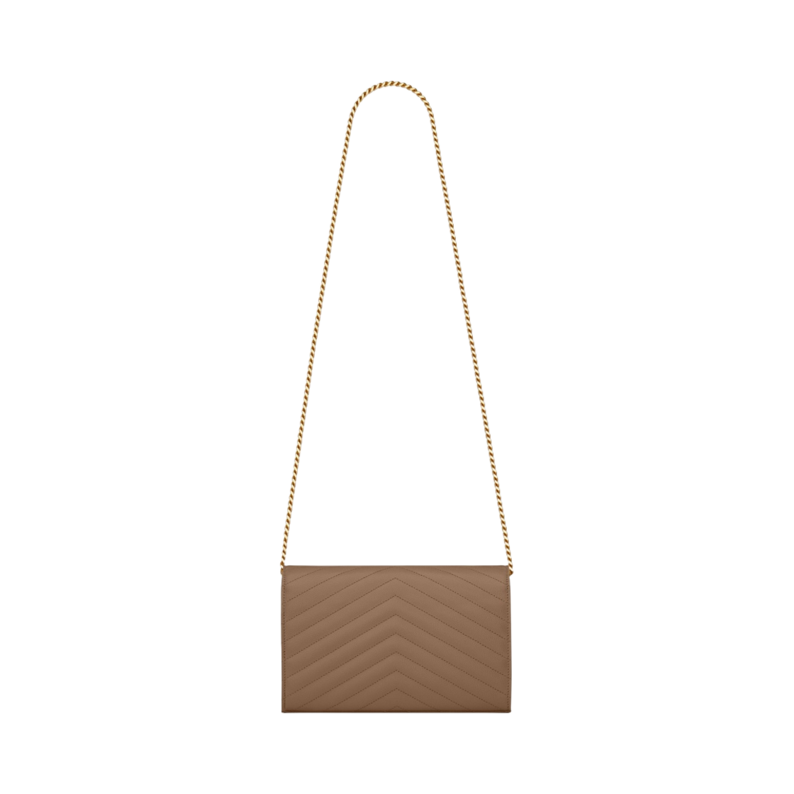 생로랑 그랑 드 뿌드르 엠보스드 레더 카산드라 마틀라세 체인 지갑 토프(Saint Laurent Cassandre Matelasse Chain Wallet in Grain de Poudre Embossed Leather Taupe) - 3