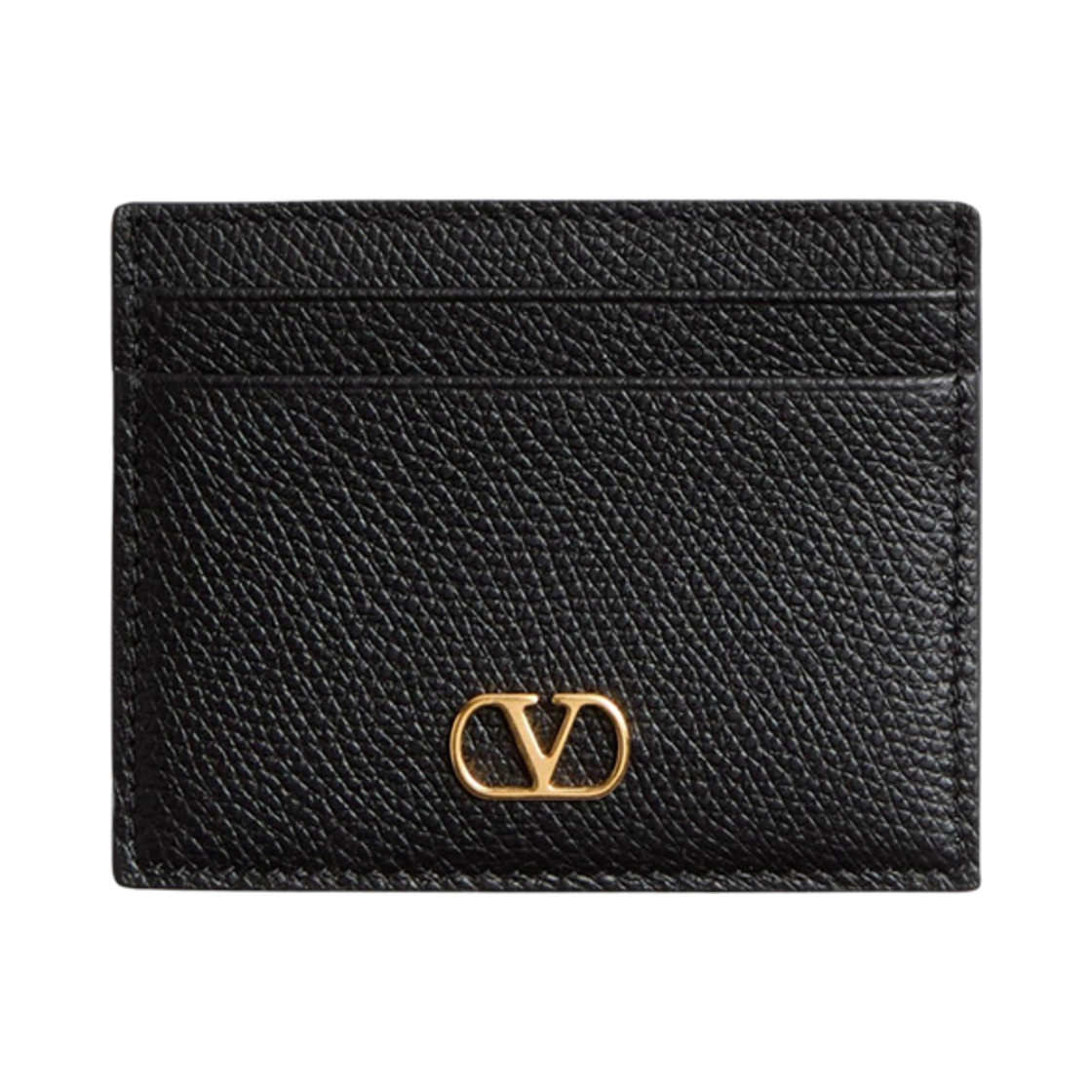 발렌티노 브이로고 시그니쳐 그레이니 카프스킨 카드 홀더 블랙(Valentino Vlogo Signature Grainy Calfskin Card Holder Black)