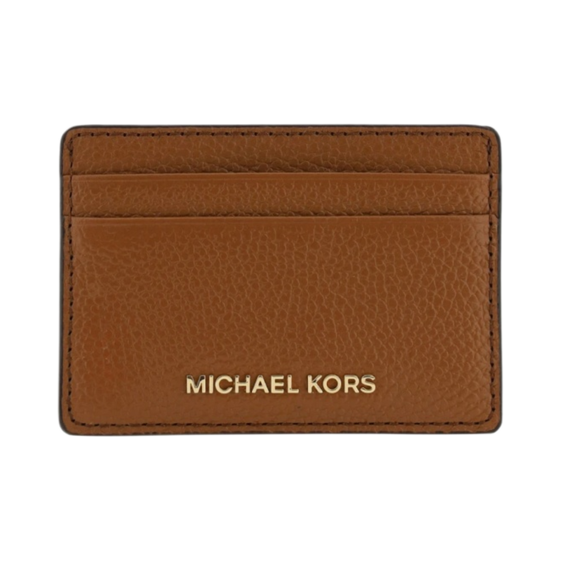 34F9GF6D0L230 Michael Kors Pebbled Leather Card Case Luggage