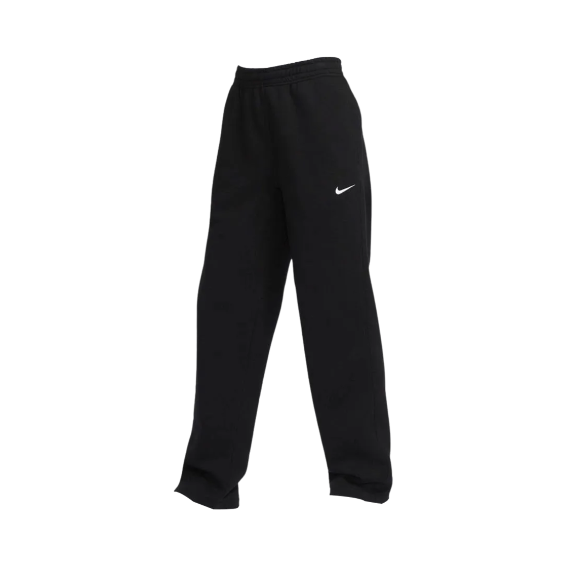623455-010 Nike NSW Club Swoosh Open Hem Pants Black White - Asia