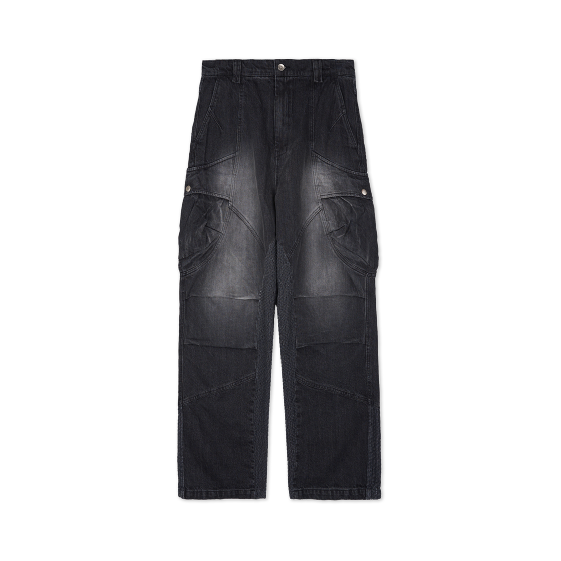 IGNTCR152 Ignota Core:10 Washed Cargo Pants Black Denim