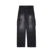 Ignota Core:10 Washed Cargo Pants Black Denim