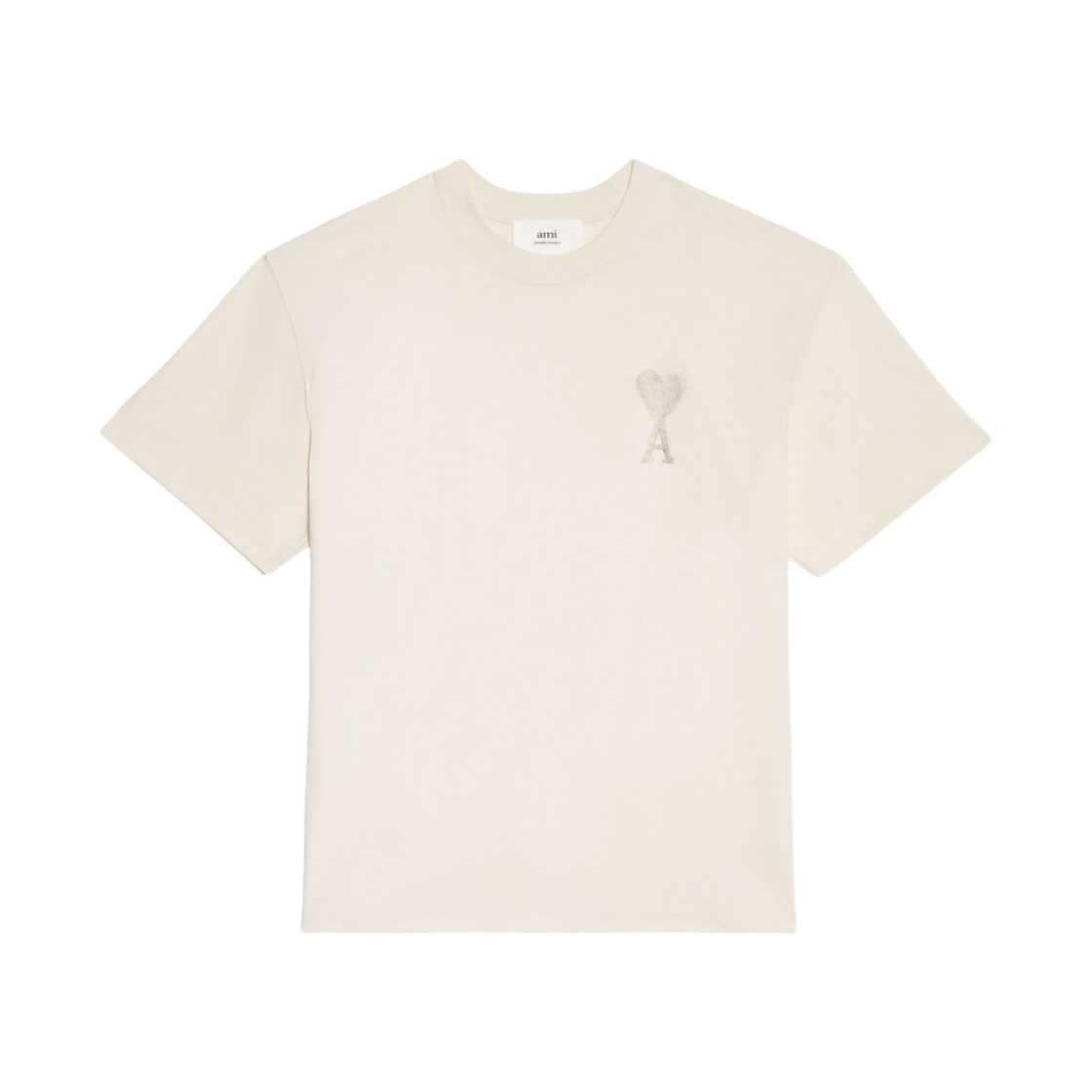 아미 톤온톤 하트 로고 티셔츠 오프 화이트